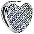 Pandora Reflexions Blue Pave Heart Charm (SKU:799346C01)