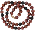 18" Chocolate Potato Pearl Necklace with Round Onyx (SKU: 190281)