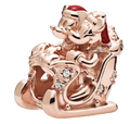 Pandora Mickey & Minnie Christmas Sleigh Charm L.E. Rose Gold Plated (SKU: 788450C01)