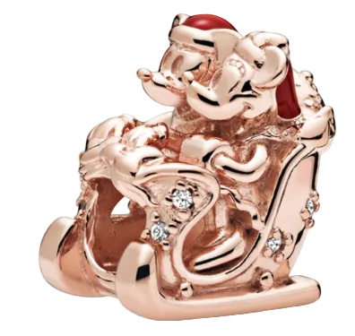 Pandora Mickey & Minnie Christmas Sleigh Charm L.E. Rose Gold Plated (SKU: 788450C01)