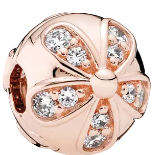 Pandora Rose Dazzling Daisies Clip 14kt Rose Gold Plated (SKU: 781493CZ)