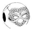 Pandora Infinity Heart Clip Sterling Silver (SKU: 791947CZ)