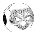Pandora Infinity Heart Clip Sterling Silver (SKU: 791947CZ)