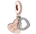 Pandora Rose Beloved Mother Dangle Charm Rose Gold Plated (SKU: 781883CZ)