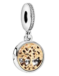 Pandora Family Roots Dangle Charm Sterling Silver/ 14k Gold (SKU: 781988CZ)