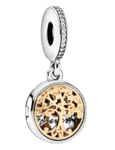 Pandora Family Roots Dangle Charm Sterling Silver/ 14k Gold (SKU: 781988CZ)