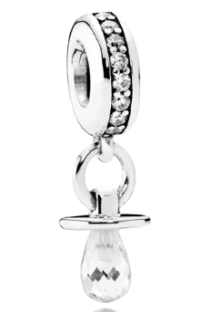 Pandora Pacifier Dangle Charm With CZ Sterling Silver (SKU: 791890CZ)