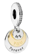 Pandora You & Me Forever Dangle Charm Sterling Silver/ 14k Gold (SKU: 791979CZ)