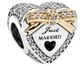Pandora Just Married Heart Charm Sterling Silver (SKU: 792083CZ)