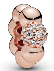 Pandora Rose Polished And Pave Spacer (SKU: 788310CZ)