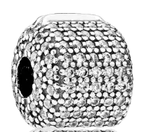 Pandora Pave Barrel Clip Sterling Silver (SKU: 791873CZ)