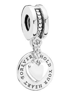 Pandora Hold Your Heart Dangle Charm Sterling Silver (SKU: 798115)