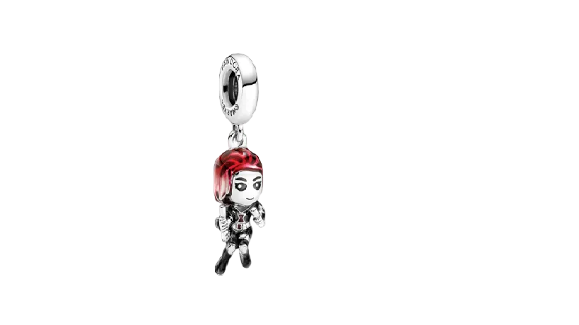 Pandora Marvel The Avenger Black Widow Sterling Silver Dangle Charm (SKU: 790785C01)