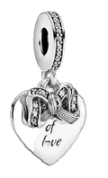 Pandora Bow and Heart Sterling Silver Charm (SKU: 799221C01)