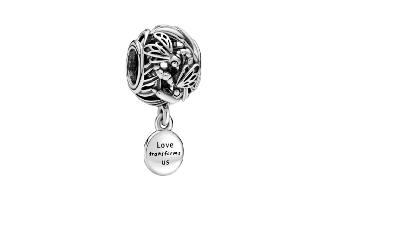 Pandora Openwork Dragonfly Love Sterling Silver Charm (SKU: 798814C00)