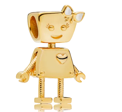Pandora 18kt Gold Plated Bella Bot Charm (SKU: 768705C01)