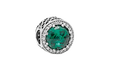 Pandora Radiant Hearts Charm Sterling Silver with Green Crystal (SKU: 791725NSG)