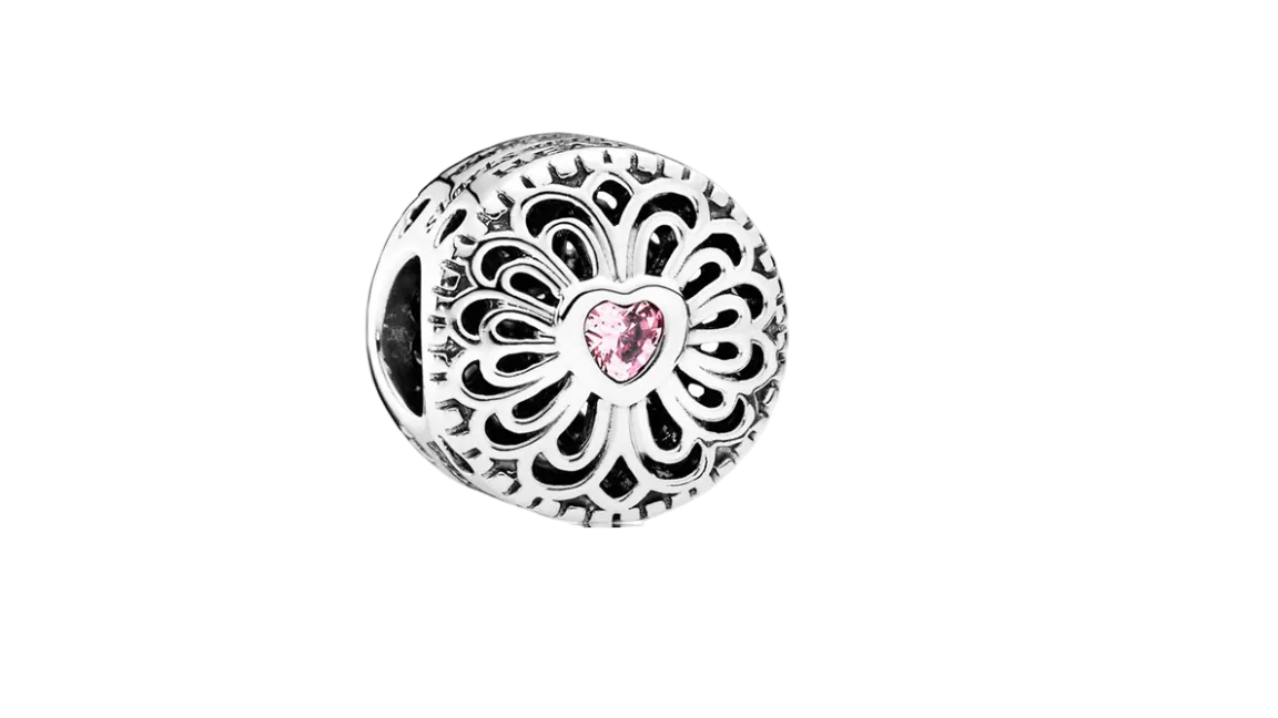 Pandora Love and Friendship Heart Sterling Silver Charm (SKU: 791955PCZ)