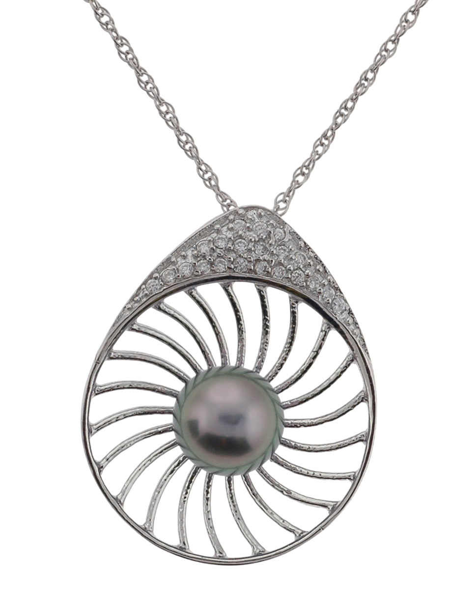 Wheel Tahitian Pearl Necklace (SKU: 192644)