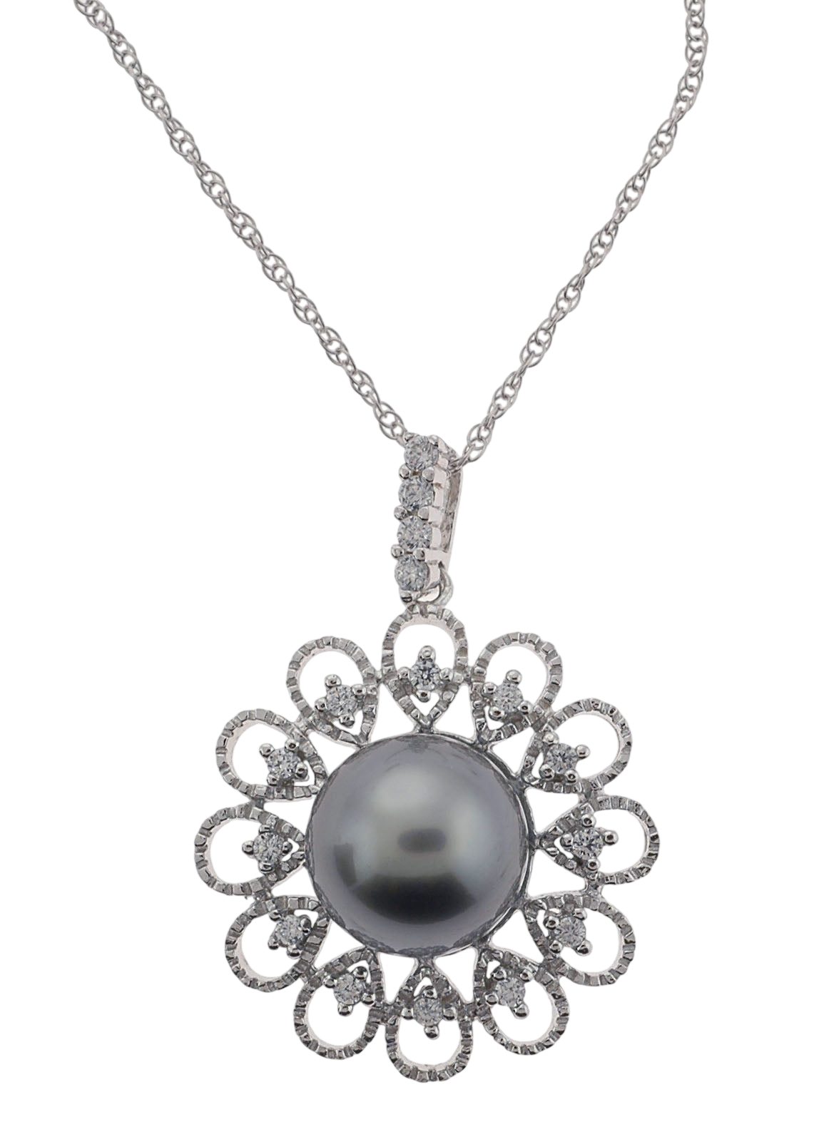 Burst Tahitian Pearl Necklace (SKU: 192641)