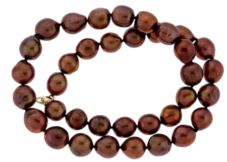 18" Chocolate Nucleated Pearl Necklace (SKU: 190870)