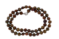 18" Knotted Chocolate Flat Pearl Necklace (SKU: 190286)