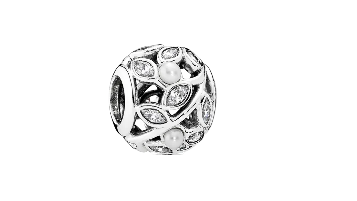 Pandora Luminous Leaves Sterling Silver Charm (SKU: 791754P)