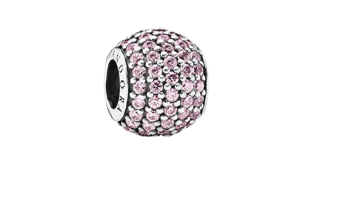Pandora Pave Lights with Salmon Zirconia Sterling Silver (SKU: 791051PCZ)
