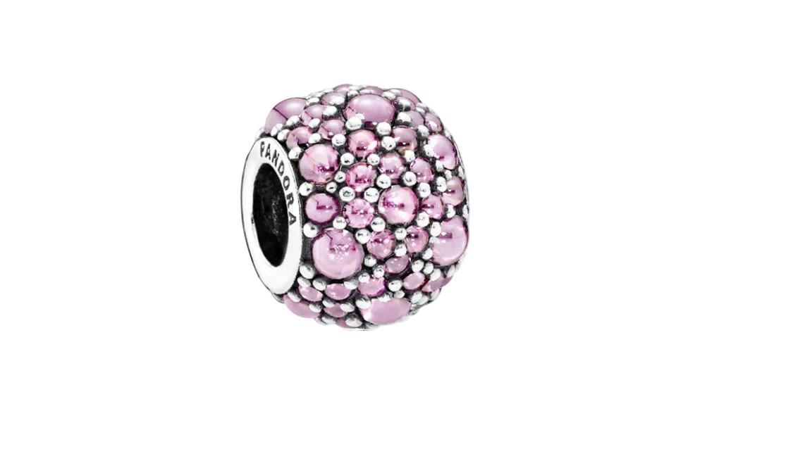 Pandora Shimmering Droplets with Pink Zirconia Sterling Silver (SKU: 791755PCZ)