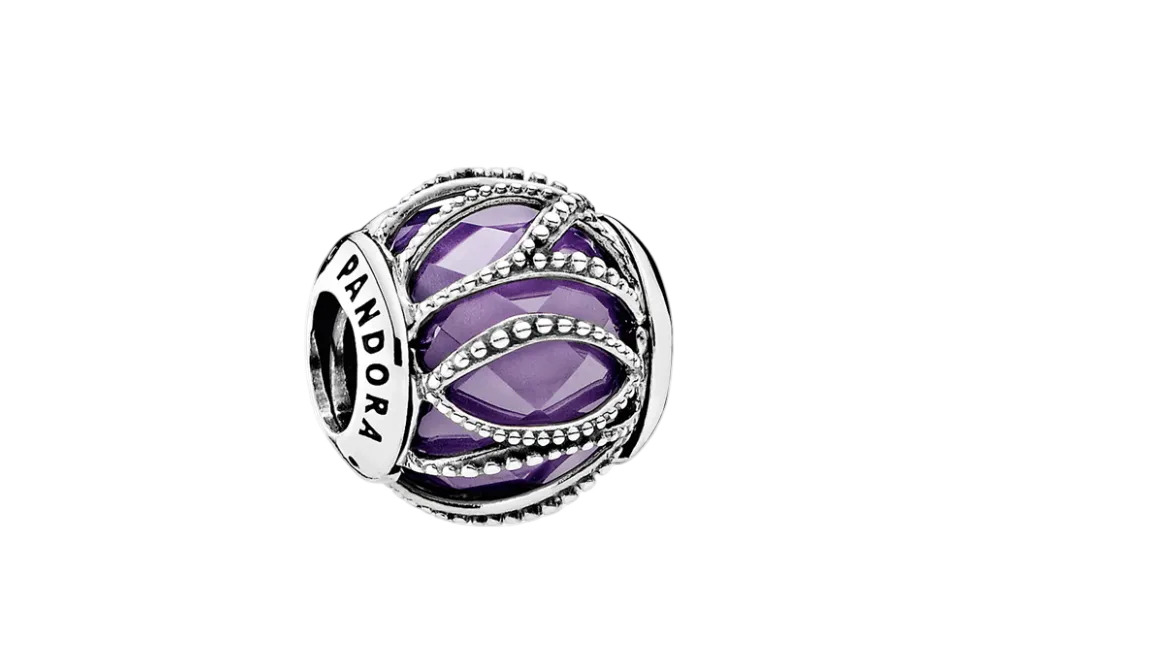 Pandora Intertwining Radiance Charm with Purple Zirconia (SKU: 791968AC)
