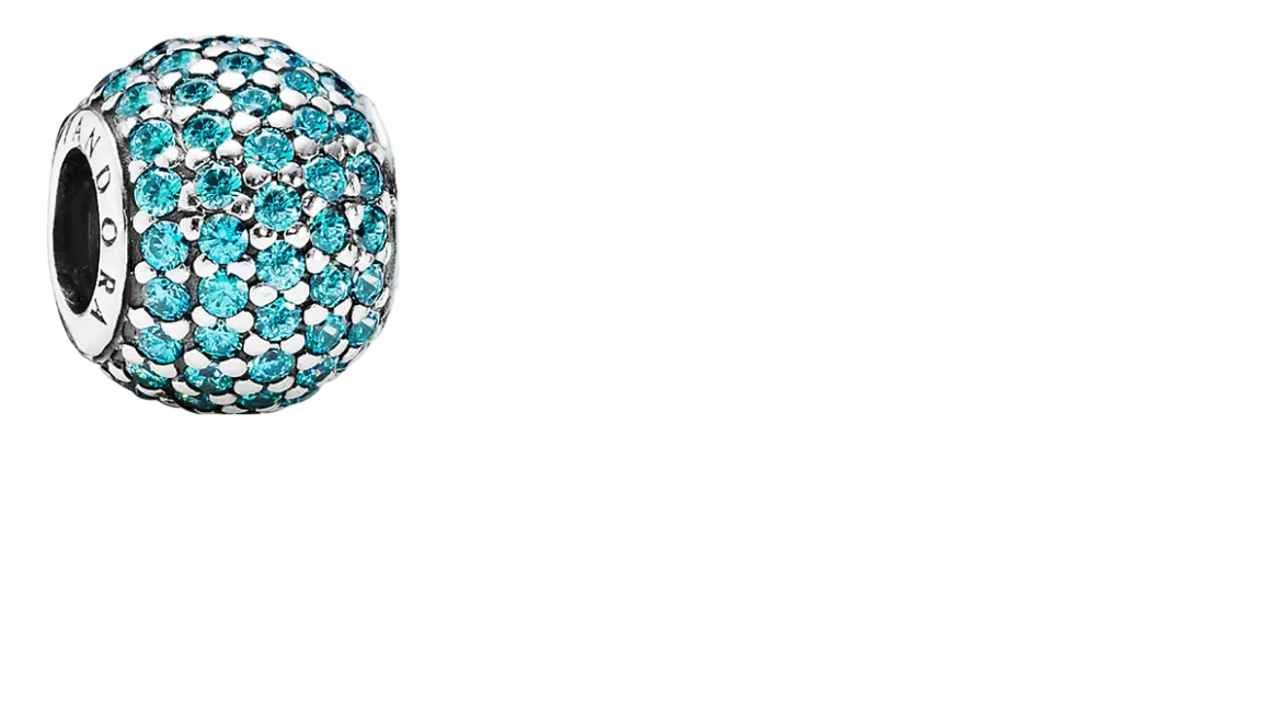 Pandora Pave Lights with Teal Zirconia Sterling Silver (SKU: 791051MCZ)