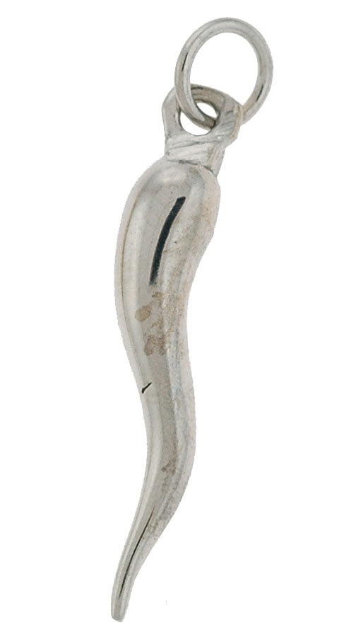 14K Yellow Gold Solid Small Italian Horn Charm SKU: 50024