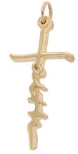 14K Yellow Gold Cross w/ Faith SKU: 51507