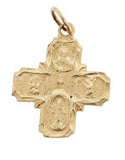 14K Yellow Gold Scapular with Sacred Heart of Jesus SKU: 52064