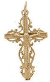 14K Yellow Gold Filigree Crucifix SKU: 52182