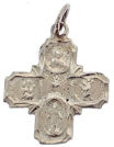 14K Yellow Gold Scapular with Sacred Heart of Jesus SKU: 52064