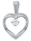 14K Yellow Gold Diamond Heart Pendant SKU: 55175