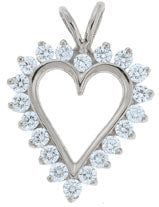 14K Yellow Gold Diamond Heart Pendant (1.00 CTW) SKU: 55600