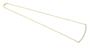 14K Yellow Gold Bar w/Diamonds Necklace SKU: 55841