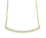 14K Yellow Gold Bar w/Diamonds Necklace SKU: 55841