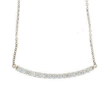 14K Yellow Gold Bar w/Diamonds Necklace SKU: 55841