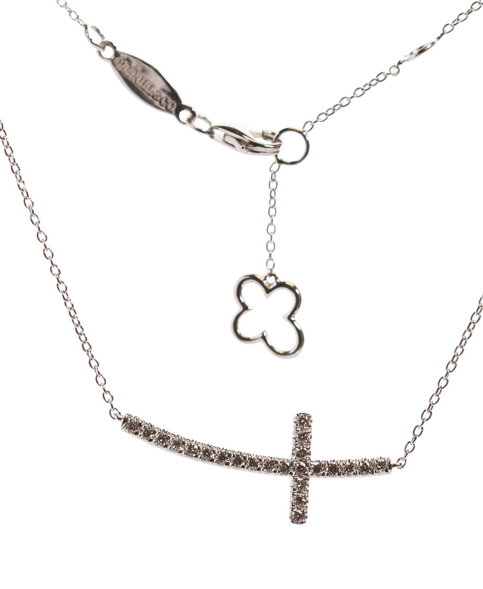 14K Yellow Gold Curved Sideways Cross - M.S.C. Sales