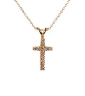 14KYG Prong Set Diamond Cross - M.S.C. Sales