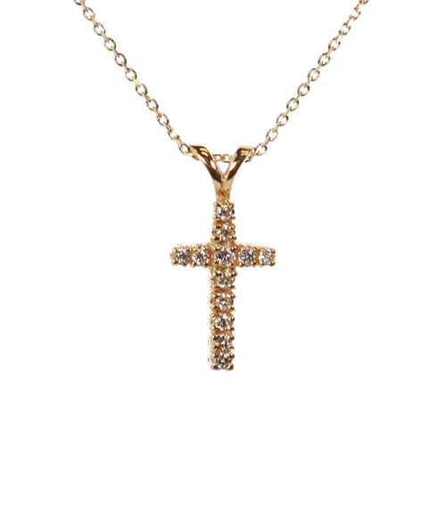 14KYG Prong Set Diamond Cross - M.S.C. Sales