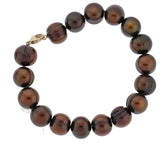 18" Chocolate Ring Pearl Shaped Necklace with Bracelet (SKU: 190810)