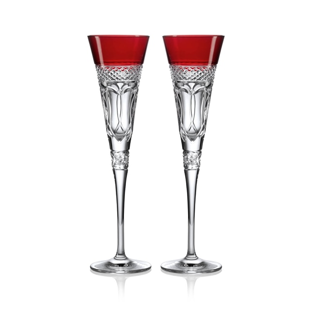 Waterford Times Square Colored Flute Love 2023S/2 Ruby (SKU: 1061951)
